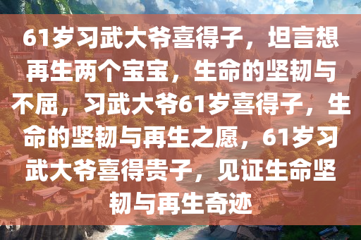 61岁习武大爷喜得子，坦言想再生两个宝宝，生命的坚韧与不屈，习武大爷61岁喜得子，生命的坚韧与再生之愿，61岁习武大爷喜得贵子，见证生命坚韧与再生奇迹