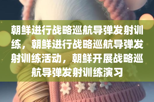 朝鲜进行战略巡航导弹发射训练，朝鲜进行战略巡航导弹发射训练活动，朝鲜开展战略巡航导弹发射训练演习