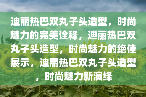 迪丽热巴双丸子头造型，时尚魅力的完美诠释，迪丽热巴双丸子头造型，时尚魅力的绝佳展示，迪丽热巴双丸子头造型，时尚魅力新演绎