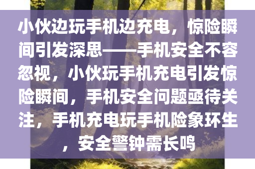 小伙边玩手机边充电，惊险瞬间引发深思——手机安全不容忽视，小伙玩手机充电引发惊险瞬间，手机安全问题亟待关注，手机充电玩手机险象环生，安全警钟需长鸣