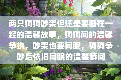 两只狗狗吵架但还是要睡在一起的温馨故事，狗狗间的温馨争执，吵架也要同眠，狗狗争吵后依旧同眠的温馨瞬间