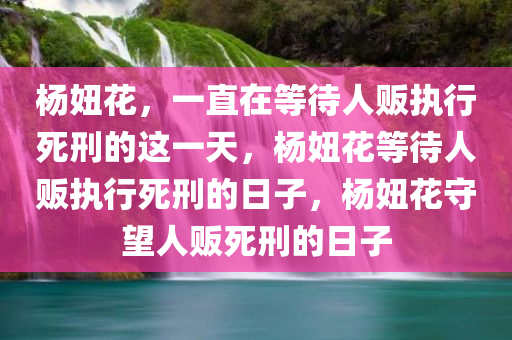 杨妞花，一直在等待人贩执行死刑的这一天，杨妞花等待人贩执行死刑的日子，杨妞花守望人贩死刑的日子