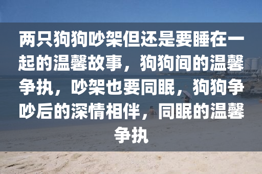 两只狗狗吵架但还是要睡在一起的温馨故事，狗狗间的温馨争执，吵架也要同眠，狗狗争吵后的深情相伴，同眠的温馨争执