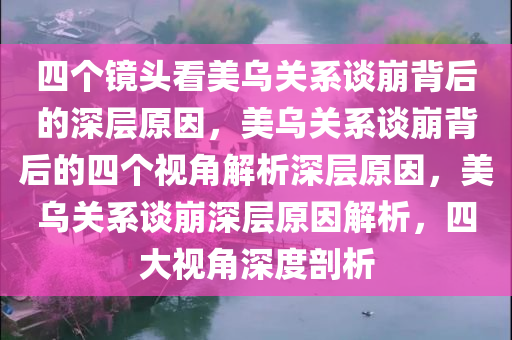 四个镜头看美乌关系谈崩背后的深层原因，美乌关系谈崩背后的四个视角解析深层原因，美乌关系谈崩深层原因解析，四大视角深度剖析