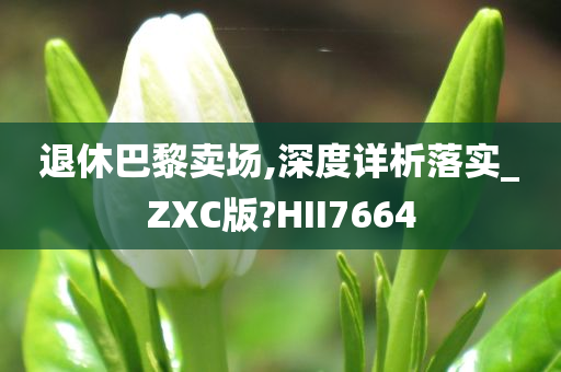 退休巴黎卖场,深度详析落实_ZXC版?HII7664