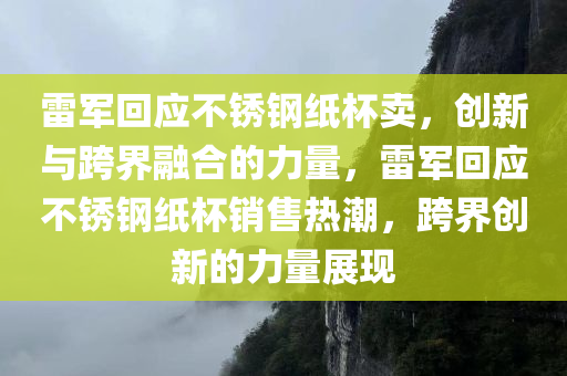 雷军回应不锈钢纸杯卖，创新与跨界融合的力量，雷军回应不锈钢纸杯销售热潮，跨界创新的力量展现