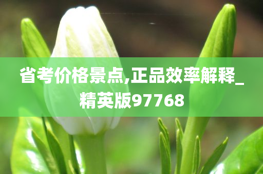 省考价格景点,正品效率解释_精英版97768