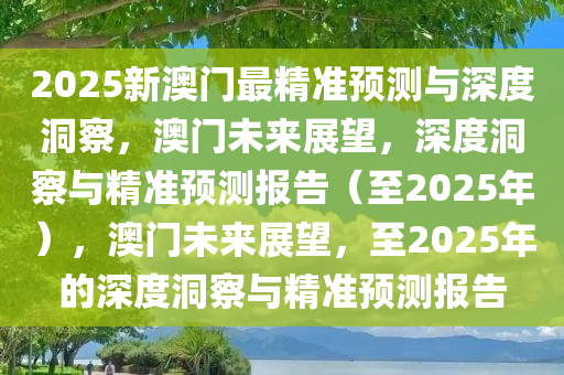 2025新澳门最精准预测与深度洞察，澳门未来展望，深度洞察与精准预测报告（至2025年），澳门未来展望，至2025年的深度洞察与精准预测报告