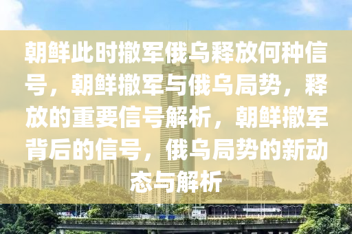 朝鲜此时撤军俄乌释放何种信号