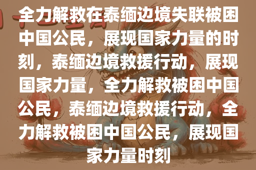 全力解救在泰缅边境失联被困中国公民，展现国家力量的时刻，泰缅边境救援行动，展现国家力量，全力解救被困中国公民，泰缅边境救援行动，全力解救被困中国公民，展现国家力量时刻