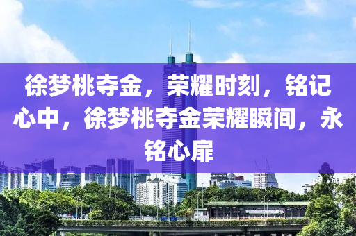 徐梦桃夺金，荣耀时刻，铭记心中，徐梦桃夺金荣耀瞬间，永铭心扉