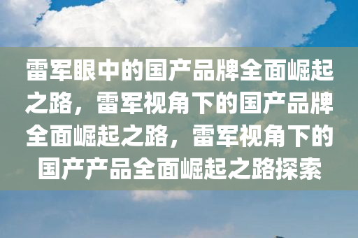 雷军眼中的国产品牌全面崛起之路，雷军视角下的国产品牌全面崛起之路，雷军视角下的国产产品全面崛起之路探索