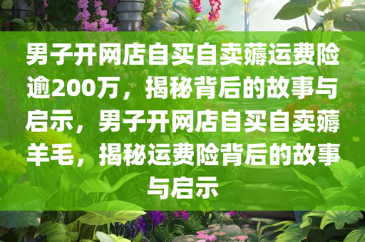 男子开网店自买自卖薅运费险逾200万，揭秘背后的故事与启示，男子开网店自买自卖薅羊毛，揭秘运费险背后的故事与启示