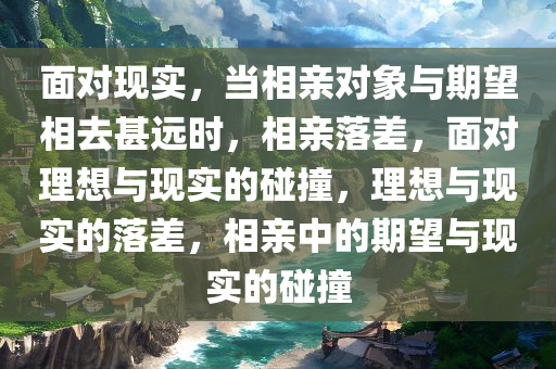 面对现实，当相亲对象与期望相去甚远时，相亲落差，面对理想与现实的碰撞，理想与现实的落差，相亲中的期望与现实的碰撞