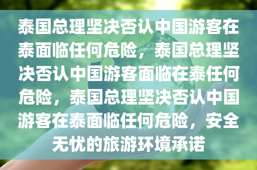 泰国总理坚决否认中国游客在泰面临任何危险，泰国总理坚决否认中国游客面临在泰任何危险，泰国总理坚决否认中国游客在泰面临任何危险，安全无忧的旅游环境承诺