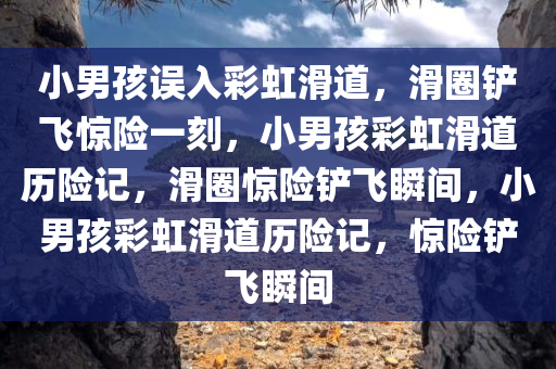 小男孩误入彩虹滑道，滑圈铲飞惊险一刻，小男孩彩虹滑道历险记，滑圈惊险铲飞瞬间，小男孩彩虹滑道历险记，惊险铲飞瞬间