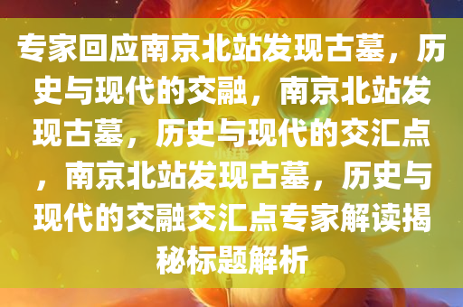 专家回应南京北站发现古墓，历史与现代的交融，南京北站发现古墓，历史与现代的交汇点，南京北站发现古墓，历史与现代的交融交汇点专家解读揭秘标题解析