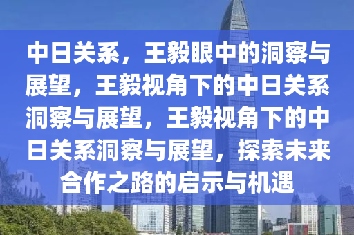 中日关系，王毅眼中的洞察与展望，王毅视角下的中日关系洞察与展望，王毅视角下的中日关系洞察与展望，探索未来合作之路的启示与机遇