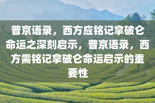 普京语录，西方应铭记拿破仑命运之深刻启示，普京语录，西方需铭记拿破仑命运启示的重要性