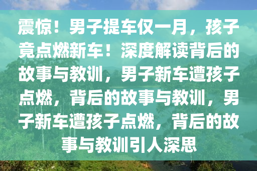 震惊！男子提车仅一月，孩子竟点燃新车！深度解读背后的故事与教训，男子新车遭孩子点燃，背后的故事与教训，男子新车遭孩子点燃，背后的故事与教训引人深思