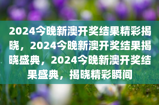 2024今晚新澳开奖结果精彩揭晓，2024今晚新澳开奖结果揭晓盛典，2024今晚新澳开奖结果盛典，揭晓精彩瞬间