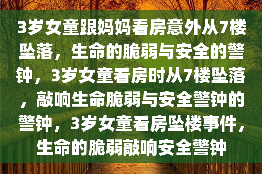 3岁女童跟妈妈看房意外从7楼坠落，生命的脆弱与安全的警钟，3岁女童看房时从7楼坠落，敲响生命脆弱与安全警钟的警钟，3岁女童看房坠楼事件，生命的脆弱敲响安全警钟