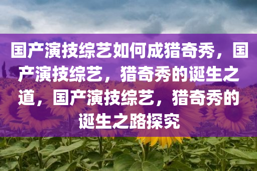 国产演技综艺如何成猎奇秀，国产演技综艺，猎奇秀的诞生之道，国产演技综艺，猎奇秀的诞生之路探究