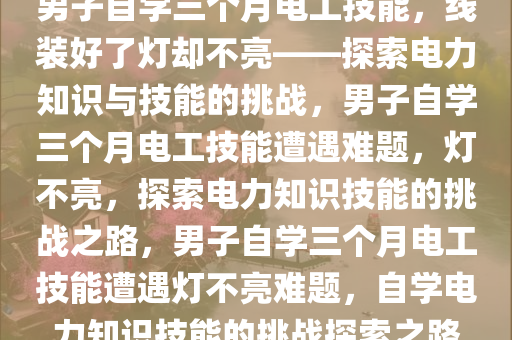 男子自学三个月电工技能，线装好了灯却不亮——探索电力知识与技能的挑战，男子自学三个月电工技能遭遇难题，灯不亮，探索电力知识技能的挑战之路，男子自学三个月电工技能遭遇灯不亮难题，自学电力知识技能的挑战探索之路