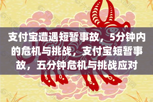 支付宝遭遇短暂事故，5分钟内的危机与挑战，支付宝短暂事故，五分钟危机与挑战应对