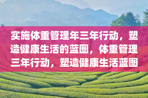 实施体重管理年三年行动，塑造健康生活的蓝图，体重管理三年行动，塑造健康生活蓝图