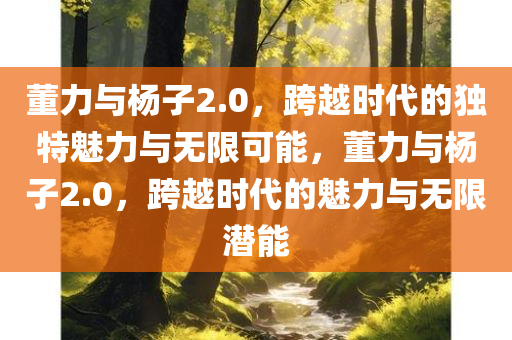 董力与杨子2.0，跨越时代的独特魅力与无限可能，董力与杨子2.0，跨越时代的魅力与无限潜能