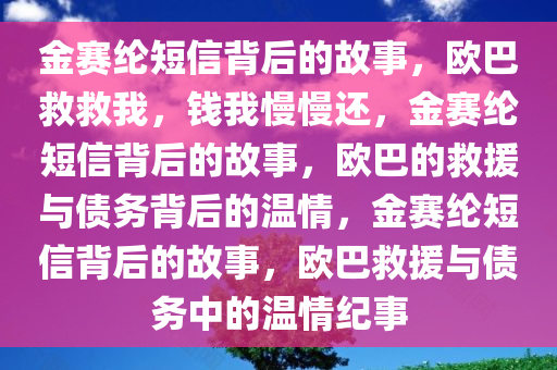 金赛纶短信背后的故事，欧巴救救我，钱我慢慢还，金赛纶短信背后的故事，欧巴的救援与债务背后的温情，金赛纶短信背后的故事，欧巴救援与债务中的温情纪事