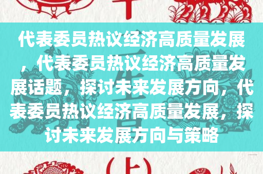 代表委员热议经济高质量发展，代表委员热议经济高质量发展话题，探讨未来发展方向，代表委员热议经济高质量发展，探讨未来发展方向与策略