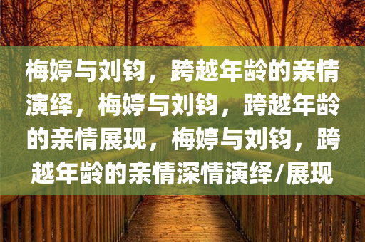 梅婷与刘钧，跨越年龄的亲情演绎，梅婷与刘钧，跨越年龄的亲情展现，梅婷与刘钧，跨越年龄的亲情深情演绎/展现