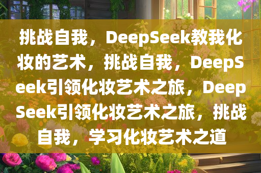 挑战自我，DeepSeek教我化妆的艺术，挑战自我，DeepSeek引领化妆艺术之旅，DeepSeek引领化妆艺术之旅，挑战自我，学习化妆艺术之道