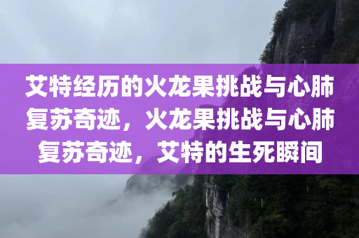 艾特经历的火龙果挑战与心肺复苏奇迹，火龙果挑战与心肺复苏奇迹，艾特的生死瞬间