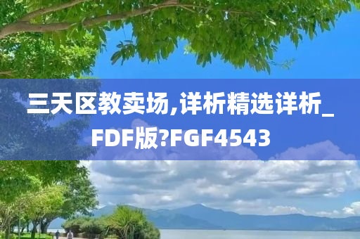 三天区教卖场,详析精选详析_FDF版?FGF4543