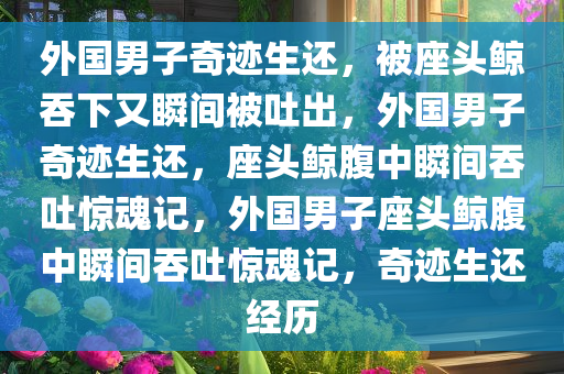 外国男子奇迹生还，被座头鲸吞下又瞬间被吐出，外国男子奇迹生还，座头鲸腹中瞬间吞吐惊魂记，外国男子座头鲸腹中瞬间吞吐惊魂记，奇迹生还经历