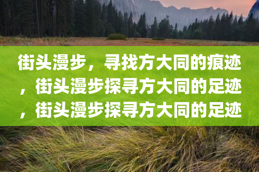 街头漫步，寻找方大同的痕迹，街头漫步探寻方大同的足迹，街头漫步探寻方大同的足迹