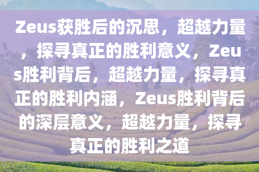 Zeus获胜后的沉思，超越力量，探寻真正的胜利意义，Zeus胜利背后，超越力量，探寻真正的胜利内涵，Zeus胜利背后的深层意义，超越力量，探寻真正的胜利之道