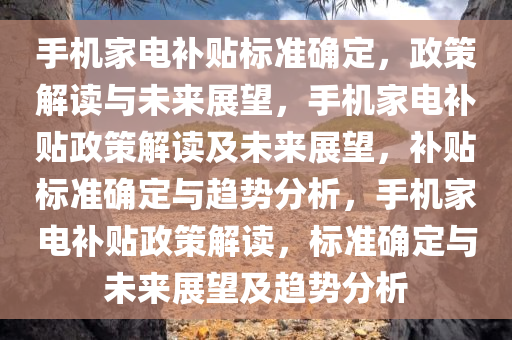 手机家电补贴标准确定，政策解读与未来展望，手机家电补今晚必出三肖2025_2025新澳门精准免费提供·精确判断贴政策解读及未来展望，补贴标准确定与趋势分析，手机家电补贴政策解读，标准确定与未来展望及趋势分析