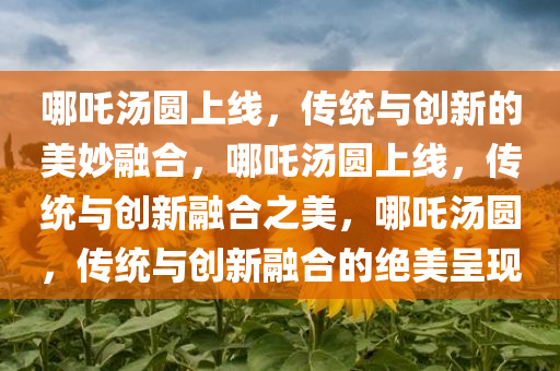 哪吒汤圆上线，传统与创新的美妙融合，哪吒汤圆上线，传统与创新融合之美，哪吒汤圆，传统与创新融合的绝美呈现