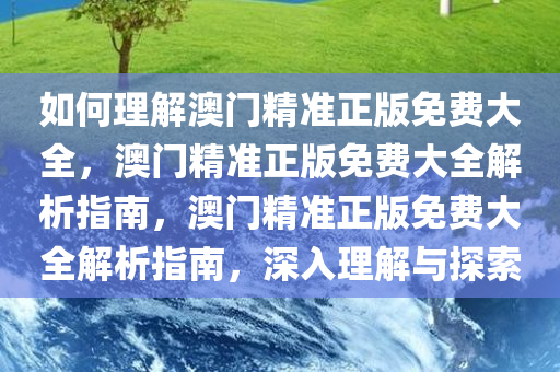 如何理解澳门精准正版免费大全，澳门精准正版免费大全解析指南，澳门精准正版免费大全解析指南，深入理解与探索