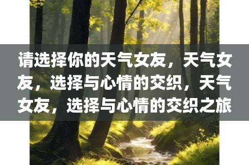 请选择你的天气女友，天气女友，选择与心情的交织，天气女友，选择与心情的交织之旅