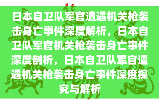 日本自卫队军官遭遇机关枪袭击身亡事件深度解析，日本自卫队军官机关枪袭击身亡事件深度剖析，日本自卫队军官遭遇机关枪袭击身亡事件深度探究与解析