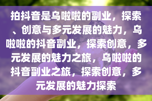 拍抖音是乌啦啦的副业