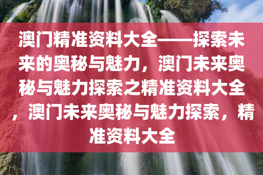 澳门精准资料大全——探索未来的奥秘与魅力，澳门未来奥秘与魅力探索之精准资料大全，澳门未来奥秘与魅力探索，精准资料大全