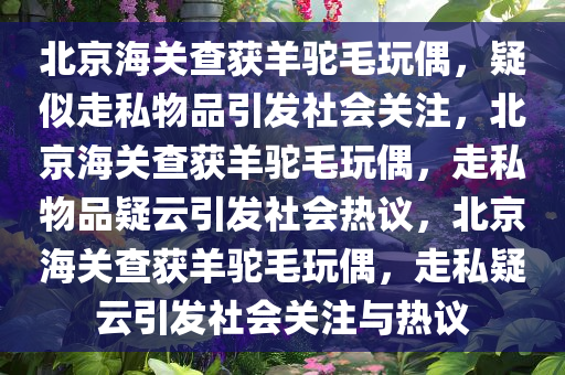 北京海关查获羊驼毛玩偶