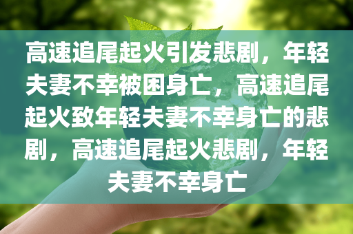 高速追尾起火引发悲剧，年轻夫妻不幸被困身亡，高速追尾起火致年轻夫妻不幸身亡的悲剧，高速追尾起火悲剧，年轻夫妻不幸身亡