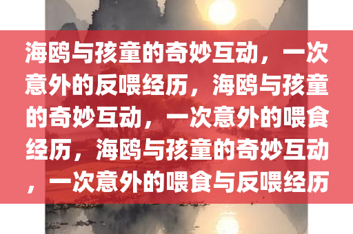 海鸥与孩童的奇妙互动，一次意外的反喂经历，海今晚必出三肖2025_2025新澳门精准免费提供·精确判断鸥与孩童的奇妙互动，一次意外的喂食经历，海鸥与孩童的奇妙互动，一次意外的喂食与反喂经历